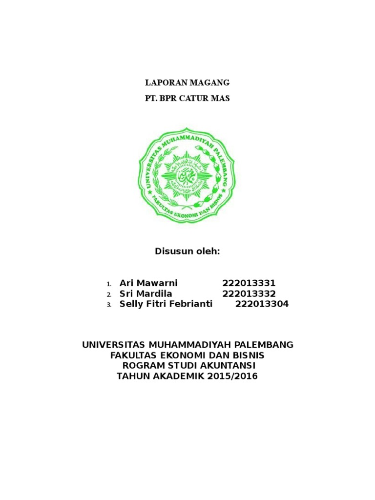 Cover Laporan Magang