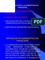 i. Introduccion a La Administracion Financiera