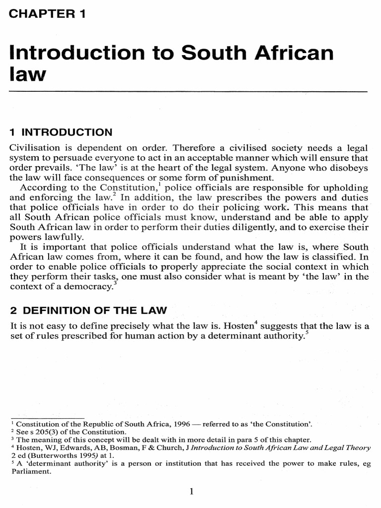 Overview of South African Law Sources | PDF | Constitution ...