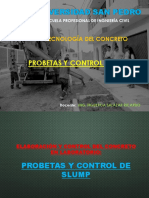 Elaboración de Concreto-Probetas y Slump