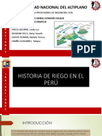 Historia de Riego en El Perú