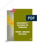 Acrónimos y Glosario de Términos Agropecuarios