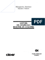 [Serie Textos (Centro de Estudios de la Realidad Colombiana (Bogotá Colombia)) no. 6] Sideri, S._ Jiménez, Margarita - Historia del desarrollo regional en Colombia (1985, CIDER, Fondo Editorial CEREC)