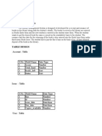 Example 1:: Table Design Account: Table