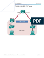 Lab – Configuring a Point-To-Point GRE VPN Tunnel