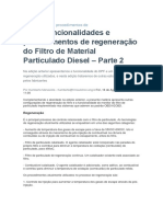 Funcionalidades e Procedimentos de RegeneraçãFuncionalidades e Procedimentos de Regeneração Do Filtro de Material Particulado Diesel