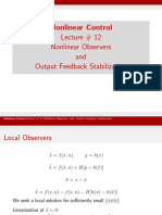 Lecture_12 Nonlinear Observers and Output Feedback Stabilization