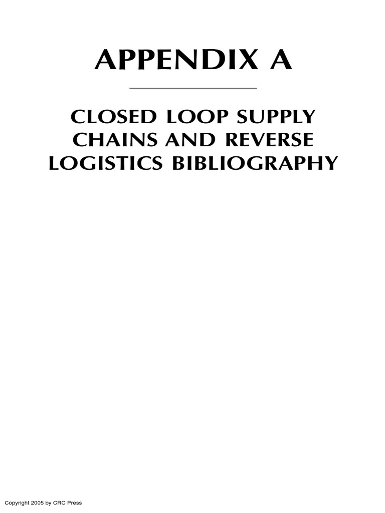 Introduction To Management of Reverse Logistics and Closed Loop Supply