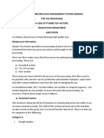 Automated Record Data Management System (Ardms) For Tea Processing A Case of Itumbe Tea Factory, Production Department Aim/Vision