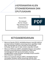 Asuhan Keperawatan Klien Dengan Ketidakberdayaan Dan Keputusasaan