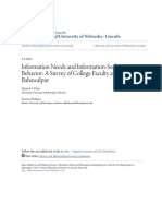 Information Needs and Information-Seeking Behavior: A Survey of College Faculty at Bahawalpur