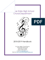 Kansas State High School Choral Department: 2018-2019 Handbook