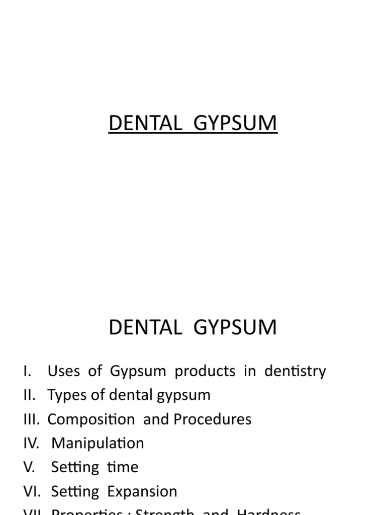 Dental Gypsum