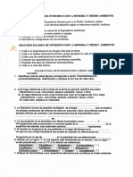 Primer Examen Introduccion A Y Medio Ambiente: DE Mii/Teria