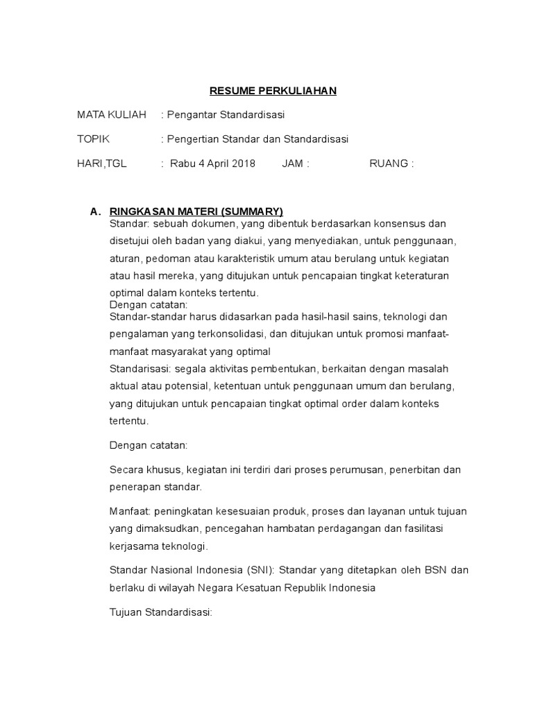 Resume Perkuliahan