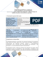 Guía de Actividades y Rúbrica de Evaluación de La Fase 3 – Trabajo de Análisis de Planes de Beneficios Salariales