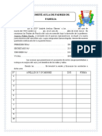 Acta de Constitucion Del Comité de Aula