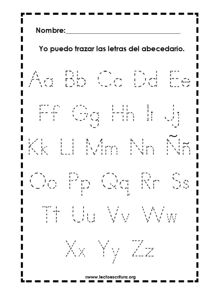 Abecedario Para Trazar