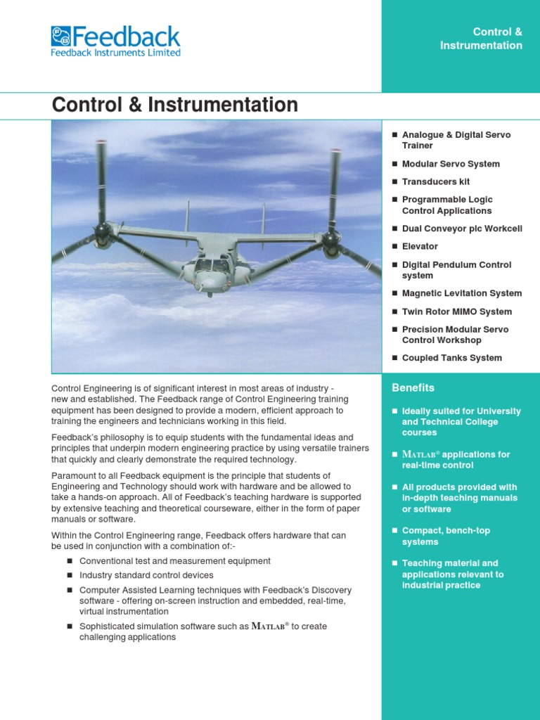 Modular Servo Control Training Systems | PDF | Control Theory ...
