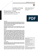 Health Care Transition in Young Adults With Type 1 Diabetes: Perspectives of Adult Endocrinologists in The U.S