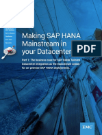 Making SAP HANA Mainstream Datacenter