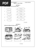 PAPER 2 (1 Hour 15 Min) Section A Match The Numbers With The Correct Words