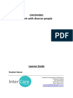 CHCDIV001 Work With Diverse People Resource InterCare