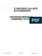 Design calculation for RCC abutment with open foundation