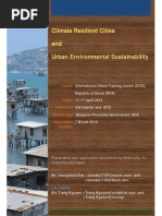 Climate Resilient Cities and Urban Environmental Sustainability