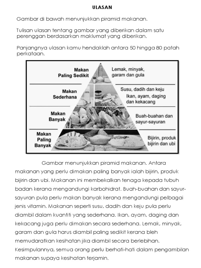 Ulasan Tentang Piramid Makanan