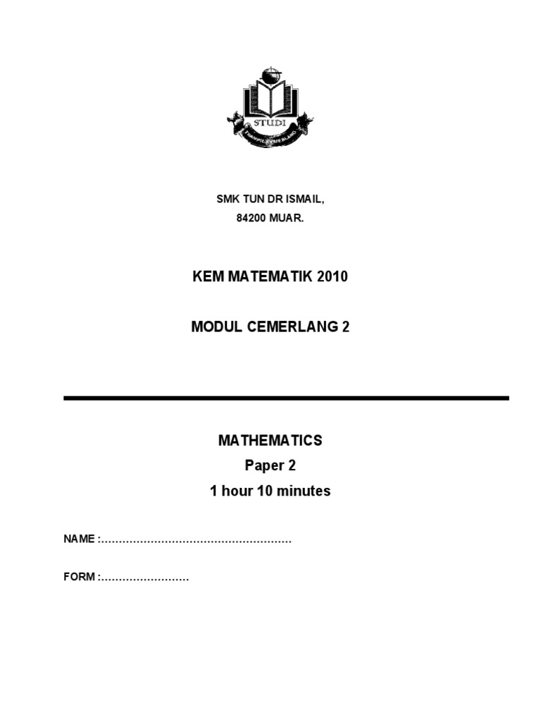 SMK TDI Math Camp 2010 Papers | PDF