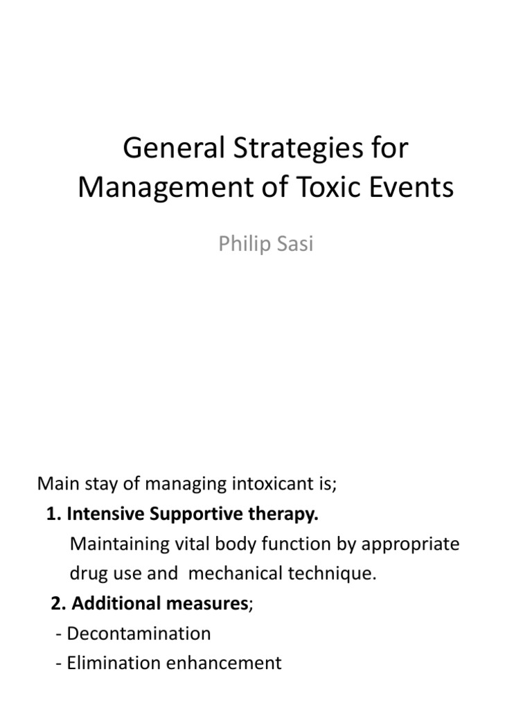 Toxic Event Management Strategies | PDF | Ethylenediaminetetraacetic ...