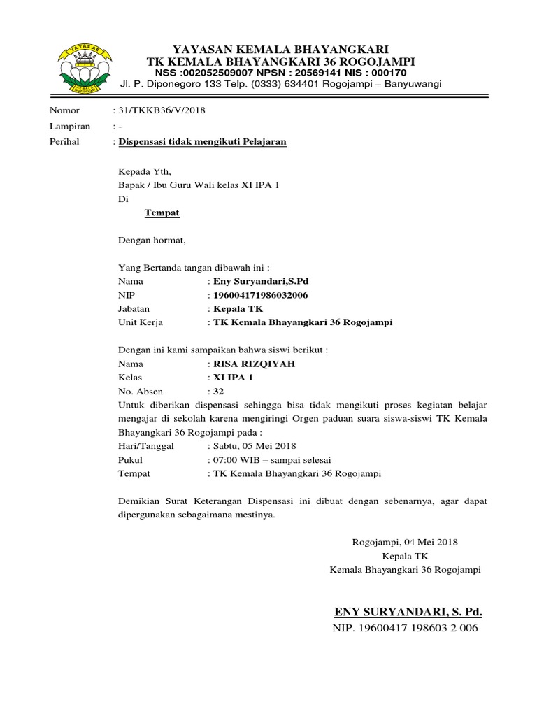 Contoh Format Surat Permohonan Tauliah Mengajar Sekolah