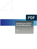 Understanding Returns and Concepts of Time Value of Money Using Excel