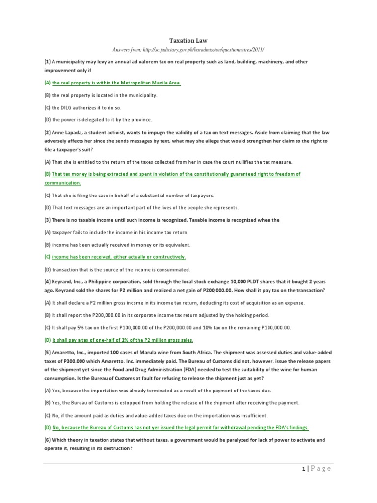 Taxation Law Insights for 2025 | PDF | Taxpayer | Taxes
