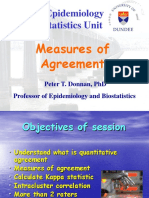 Dundee Epidemiology and Biostatistics Unit: Measures of Agreement