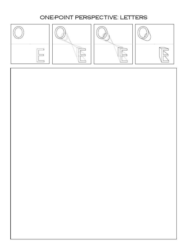 One-Point Perspective Letters Guide | PDF