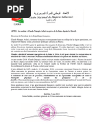 APPEL  de soutien à Claude Mangin Asfari en grève de la faim  depuis le 18avril