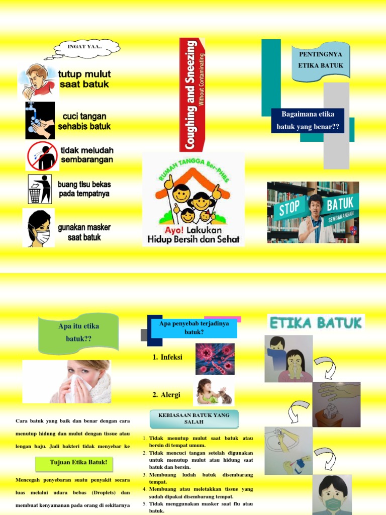 Paling Baru Leaflet Etika Batuk Yang Benar Juustement