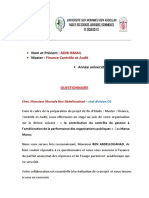 Questionnaire Controle de Gestion