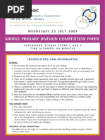 Middle Primary Division Competition Paper: What Is The Amc?