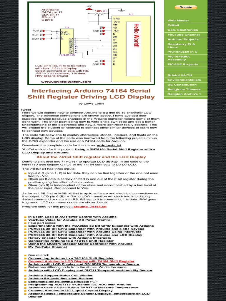 Schematic | PDF | Arduino | Analog To Digital Converter