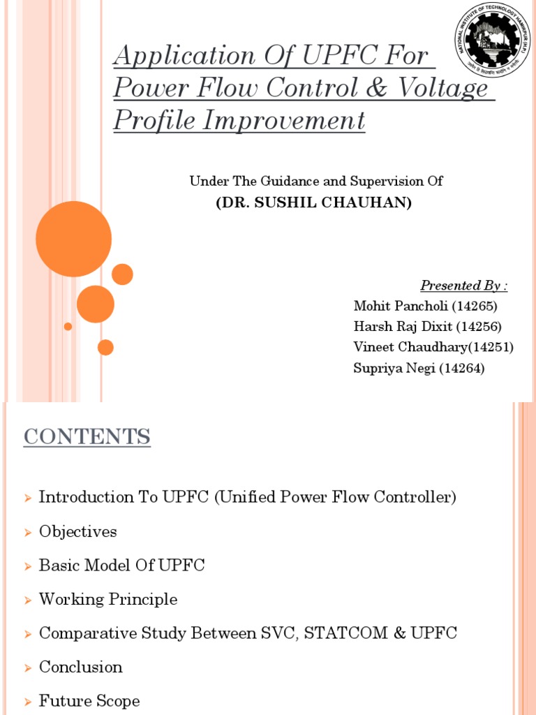 Application of UPFC For Power Flow Control & Voltage Profile Improvement PDF Ac Power