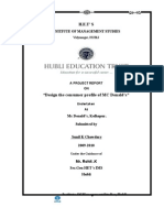Design The Consumer Profile of MC Donald
