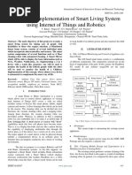 Design and Implementation of Smart Living System Using Internet of Things and Robotics 