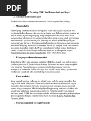 13 Contoh Ancaman Terhadap Nkri Dari Dalam Dan Luar Negeri