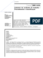 [ABNT-NBR 14280] - Cadastro de Acidente Do Trabalho [Procedimento e Classificação]