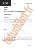 Bac Philo ES Pondichery 2018 Sujet2
