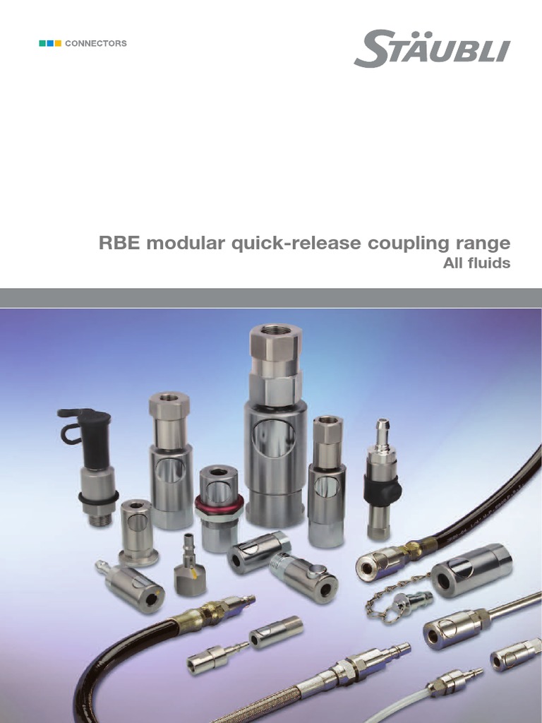 Rbe All Fluids Modular Couplings Staubli En Fluid Dynamics Materials