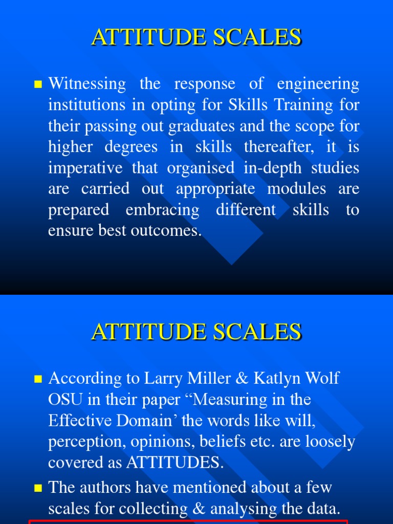 Attitude Scales PDF Likert Scale Attitude (Psychology)